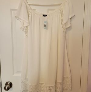 Torrid Bathing suit cover, Ivory color with some lace. Size 2x